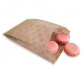 BontaBag 1 kg-os barna papírtasak mentazöld pöttyös design mintával - 100 db