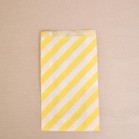 BontaBag 1 kg-os papírtasak sárga csíkos design mintával - 200 db