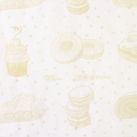 BontaBag Cukrászcsomagoló Papír arany színű sütemény mintával - 75x62 cm / 10 kg